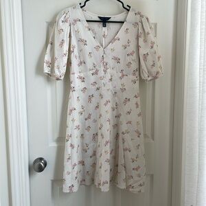 NEW LOOK LINEN SUMMER FLORAL DRESS